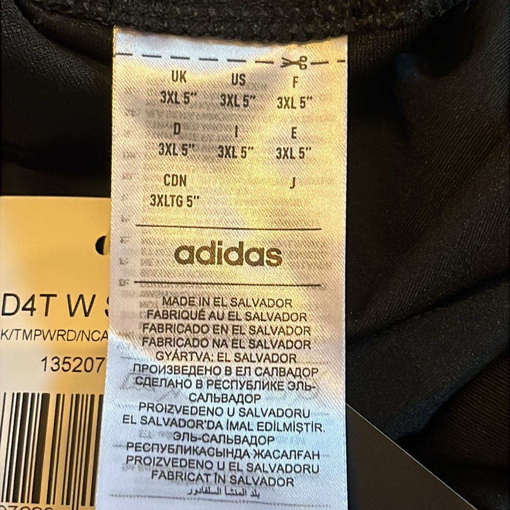 NC State Wolfpack Shorts Mens 3XL Black Red Adidas Aeroready zip Pockets $65 - Picture 12 of 13